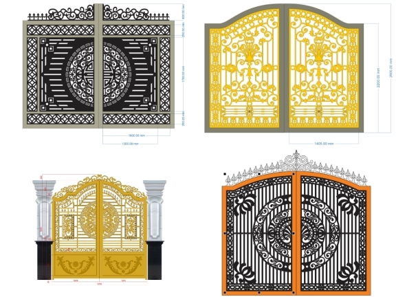Download tổng hợp bộ 10 mẫu Cổng 2 cánh đẹp hiện đại