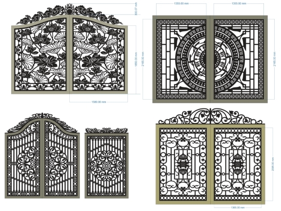 Tổng hợp bộ 10 mẫu Cổng 2 cánh đơn giản đẹp mắt