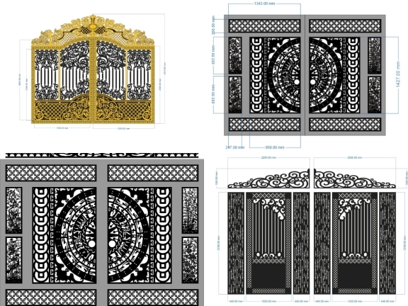 Ưu đãi trọn bộ 10 mẫu Cổng 2 cánh đơn giản đẹp mắt
