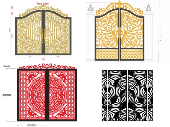 Bộ sưu tập 10 mẫu Cổng 2 cánh đơn giản giá rẻ