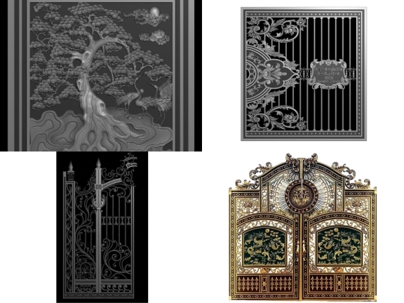 Trọn bộ sưu tập 10 mẫu Cổng 2 cánh nhôm đúc