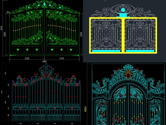 Bộ 10 mẫu Cổng 2 cánh sắt mỹ thuật đẹp mắt nhất