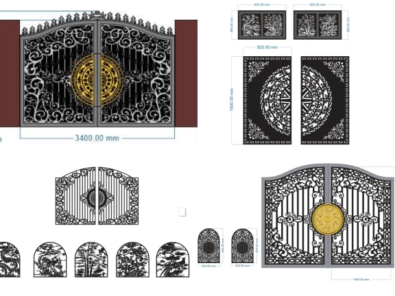 Trọn bộ 10 mẫu cổng 2 cánh và hàng rào đẹp