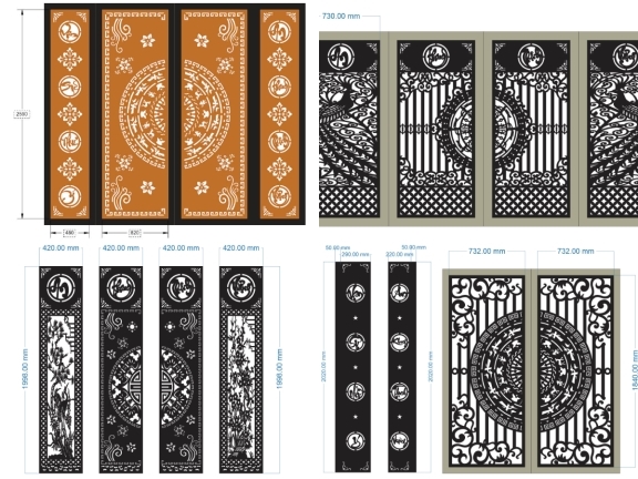 Tổng hợp 10 mẫu cổng 4 cánh An khang thịnh vượng tuyệt đẹp