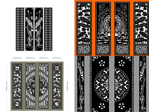 Bộ sưu tập 10 mẫu Cổng 4 cánh hoa sen cnc hot nhất