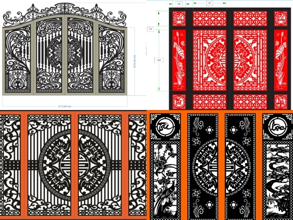 Bộ 10 mẫu Cổng 4 cánh trống dơi giá ưu đãi