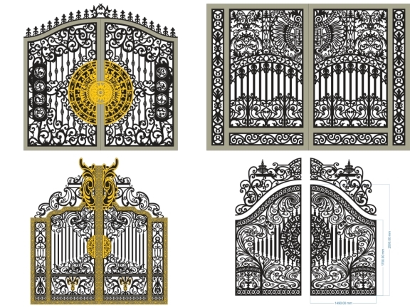 Bộ 5 mẫu Cổng biệt thự 2 cánh đẹp