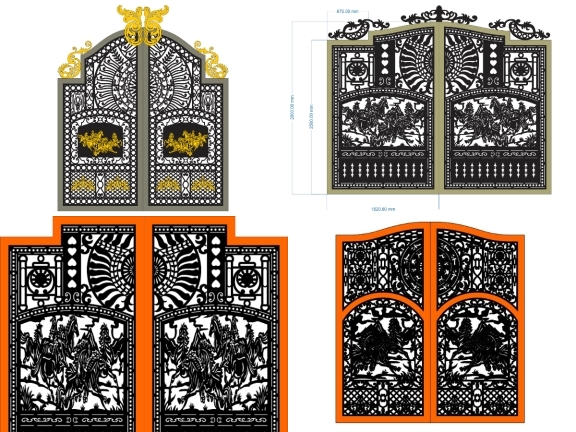 Bộ sưu tập 10 mẫu cổng ngựa hot nhất hiện nay