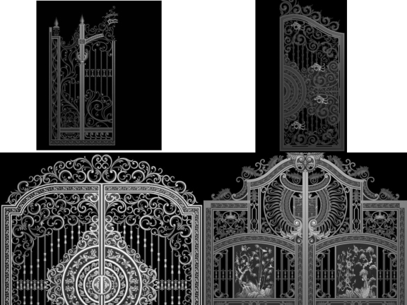 Tổng hợp trọn bộ 10 mẫu Cổng nhôm đúc cnc file jdp đẹp