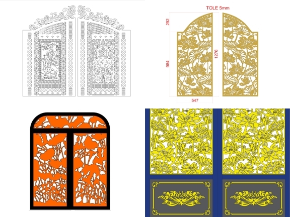 Trọn bộ 10 mẫu Cổng sen 2 cánh giá rẻ nhất