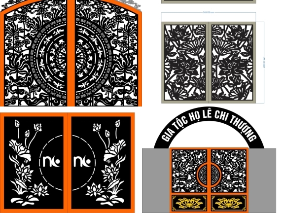 Bộ sưu tập 10 mẫu Cổng sen 2 cánh mới nhất