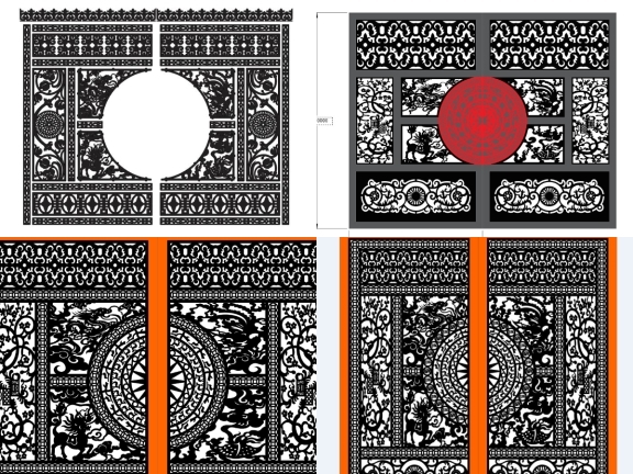 Bộ 10 mẫu Cổng tứ linh