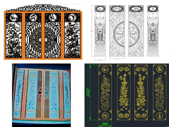 Bộ 10 mẫu Cổng vạn sự như ý hot nhất file dxf