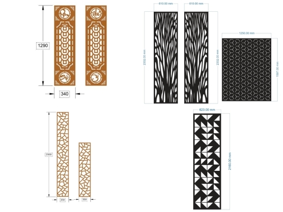 Bộ sưu tập 10 mẫu hoa văn vách cổng đơn giản