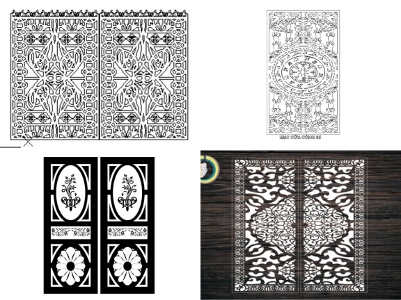 Bộ 15 mẫu Cổng 2 cánh hoa văn đơn giản cho nhà phố đẹp