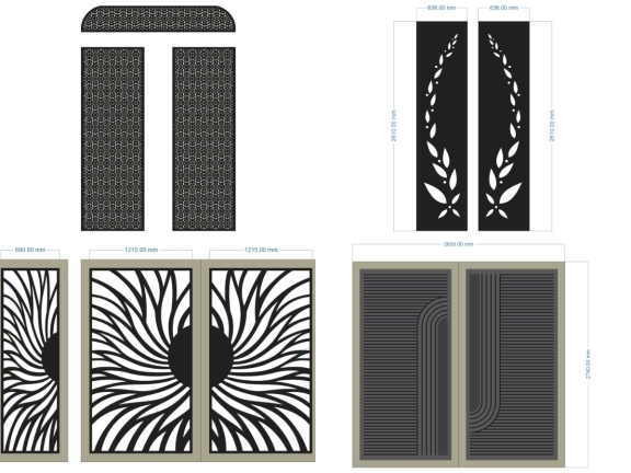 Trọn bộ 15 mẫu Cổng 2 cánh hoa văn đơn giản mới nhất