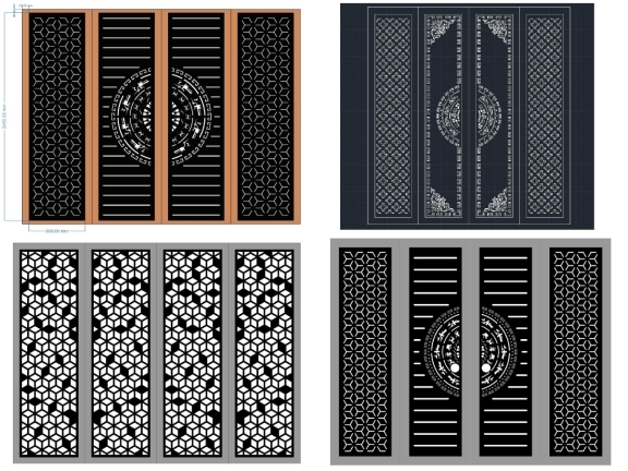 Bộ 15 mẫu Cổng 4 cánh đơn giản tuyệt đẹp giá rẻ nhất