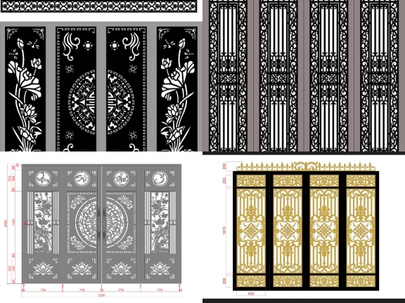 Tổng hợp trọn bộ 10 mẫu Cổng 4 cánh thiết kế hiện đại
