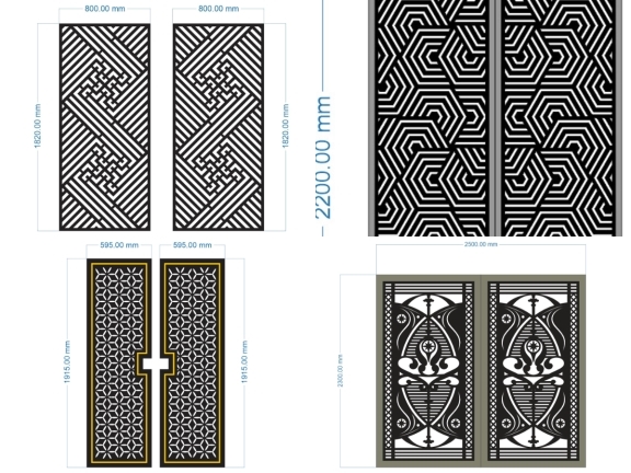 Bộ 5 mẫu cổng 2 cánh hoa văn đơn giản đẹp mắt