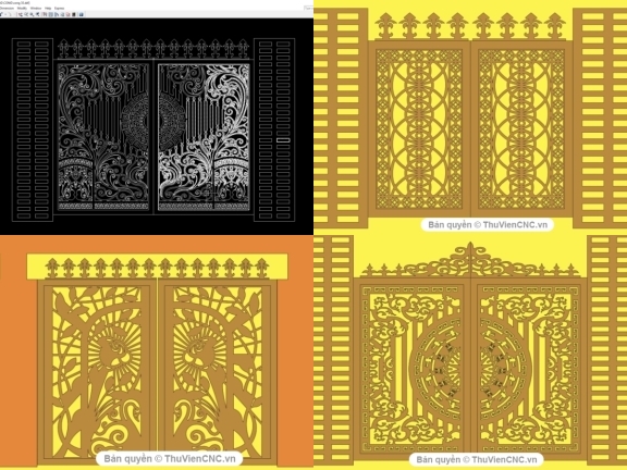Bộ sưu tập 30 mẫu Cổng 2 cánh hoa văn đơn giản đẹp mắt