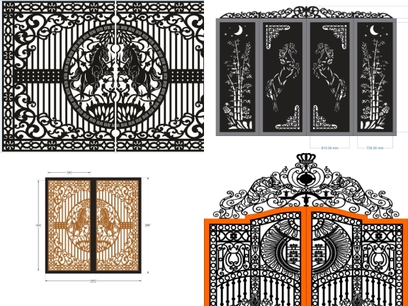 Bộ 5 mẫu Cổng động vật mới nhất hiện nay