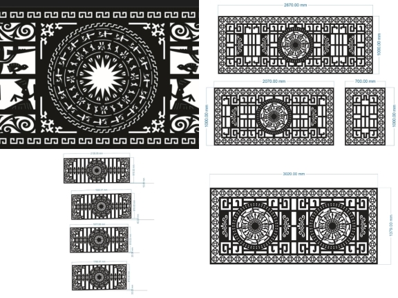 Download 5 mẫu lan can trống đồng CNC độc lạ
