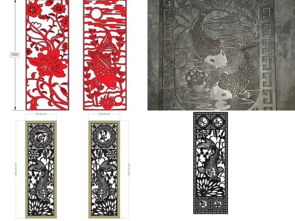 Bộ catalogue 8 mẫu vách ngăn cá chép hoa sen sang trọng và tinh tế