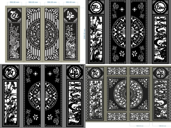 Cổng 4 Cánh Tài Lộc Phong Thủy