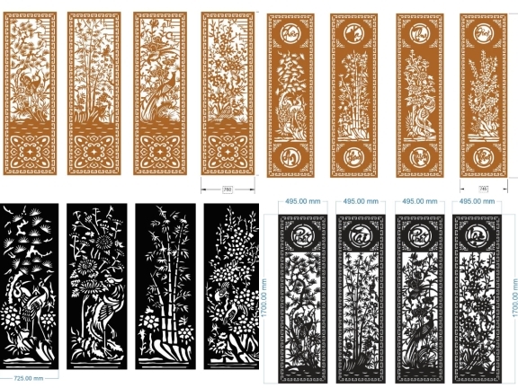 BST Cổng 4 Cánh Tứ Quý Nghệ Thuật