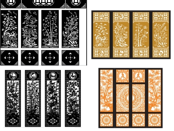 Cổng CNC Tứ Quý – Mai Lan Cúc Trúc Sang Trọng