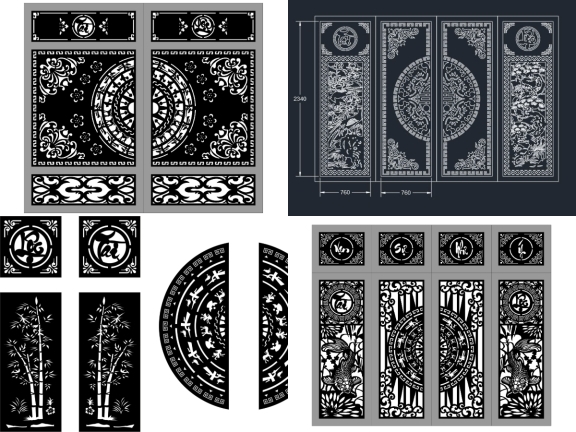 BSt Cổng Sắt 4 Cánh Tài Lộc Hoa Văn Tinh Xảo