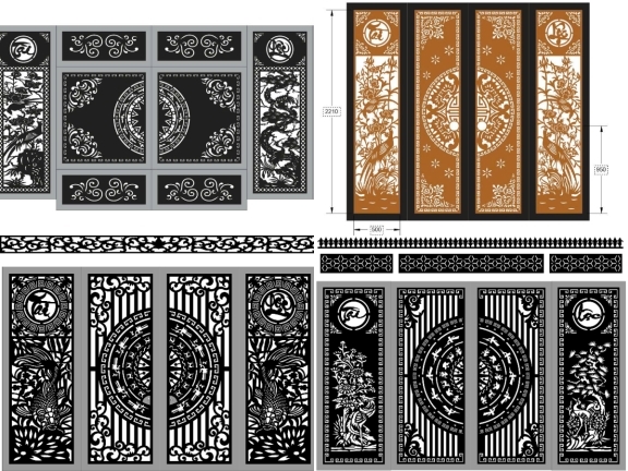 BST Mẫu Cổng 4 Cánh Tài Lộc Đón May Mắn