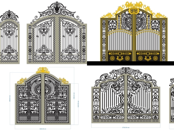 Download tổng hợp 5 mẫu Cổng 2 cánh đơn giản đẹp