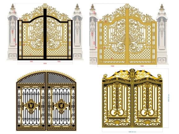 Tổng hợp 10 mẫu Cổng 2 cánh hiện đại giảm giá 20%