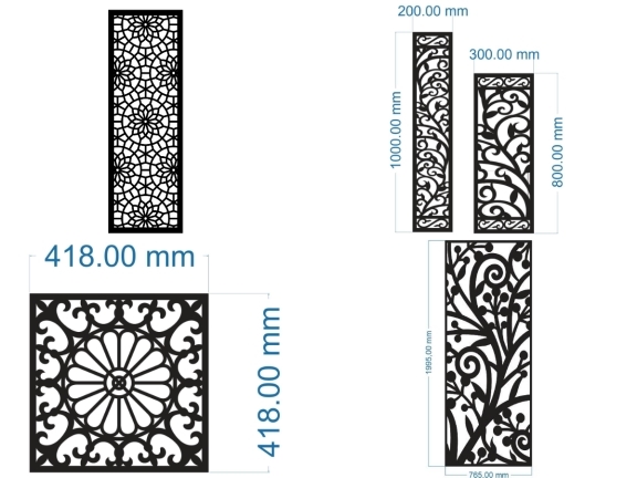BST Vách Ngăn Hoa CNC Tinh Tế