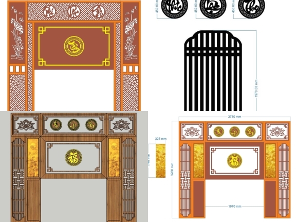 Catalogue Vách Thờ Hoa Văn CNC