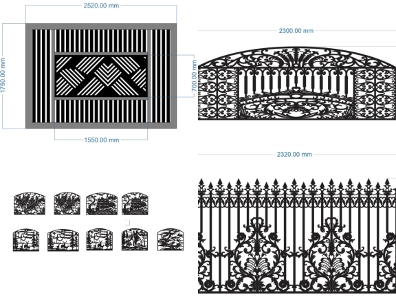 Chia sẻ file cnc hàng rào hoa văn đơn giản