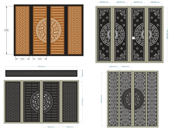 Tổng hợp combo bộ 10 file cổng và hàng rào trống đồng