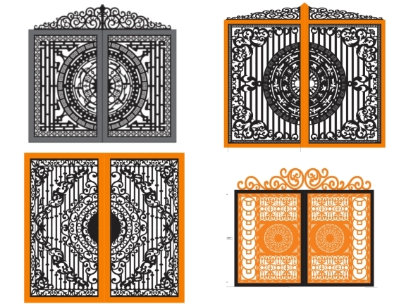 Cổng 2 Cánh CNC Tạo Điểm Nhấn Mặt Tiền