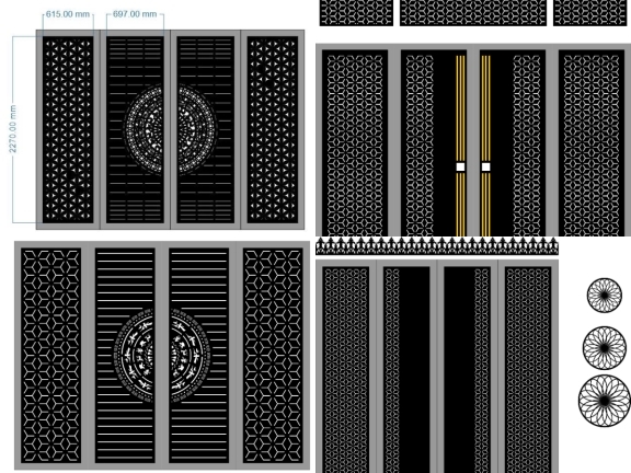 Cổng 4 Cánh Bông Tuyết Sắt Mỹ Thuật