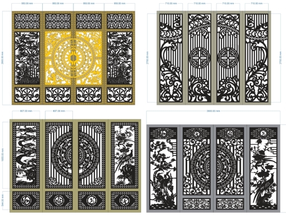 Cổng 4 Cánh CNC Hiện Đại Tinh Xảo