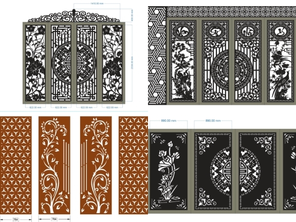 Cổng 4 Cánh Hiện Đại Đẳng Cấp Biệt Thự