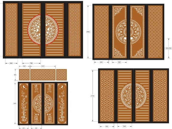 Cổng 4 Cánh Hiện Đại Phong Cách