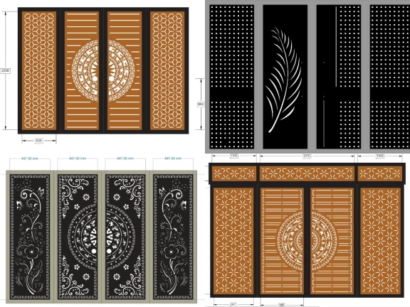 BST Cổng 4 Cánh Hiện Đại Phong Cách Kiến Trúc Mới