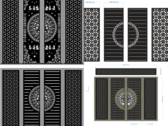 Cổng 4 Cánh Hiện Đại Tạo Điểm Nhấn Mặt Tiền