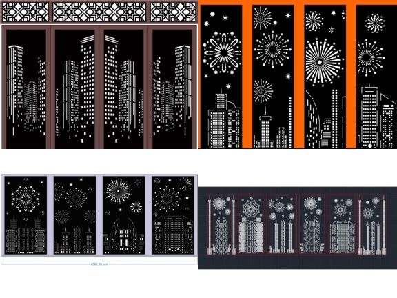 Cổng 4 Cánh Hiện Đại Thành Phố