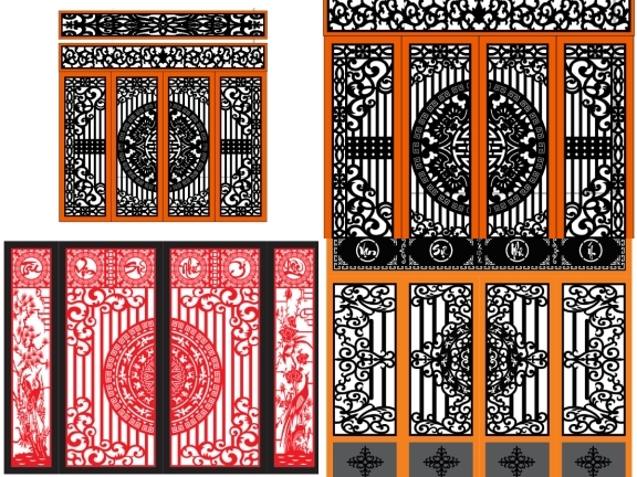 Cổng 4 Cánh Nghệ Thuật Hoa Văn Tinh Xảo