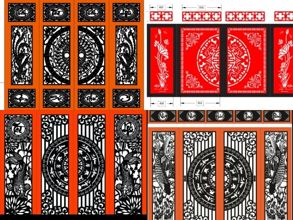 BST Cổng 4 Cánh Phong Thủy Nghệ Thuật