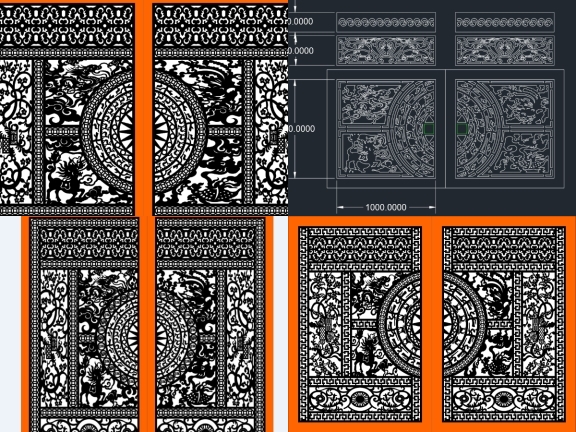 Cổng 4 Cánh Tứ Linh Sang Trọng