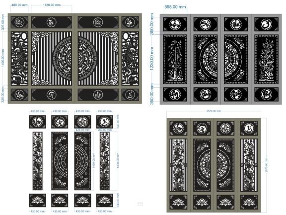 10 mẫu cổng 4 cánh vạn sự như ý đẹp mắt